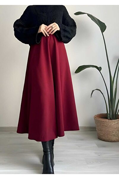 MODAALFABE Fusta evazată Hijab Puff Scuba - Alfabetul de modă Nou