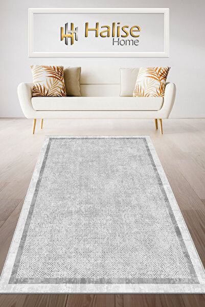 Halise Home Kaymaz Tabanlı Yıkanabilir  Dijital  Baskılı Yolluk Halı