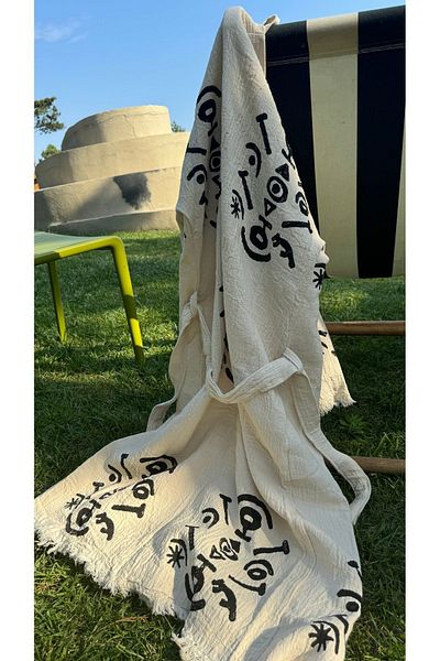 Myluni Wooden Printed Gobeklitepe Hand Caftan