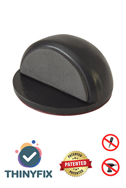 Genel Markalar Yarım Ay Kendinden Yapışkanlı Siyah Plastik Kapı Stoperi / Durdurucu / Tutucu Tamponu