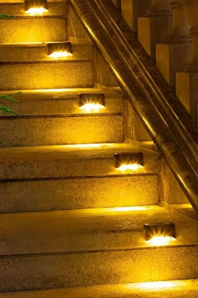 BEYZANA Solar Güneş Enerjili Köşebent Merdiven Veranda Bahçe Led Lamba (1 ADET)