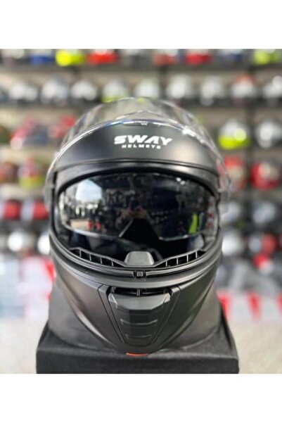 Sway Xbyc 917 Full Face Çene Açılır Güneş Vizörlü Motosiklet Kaskı 2xl Beden Siyah