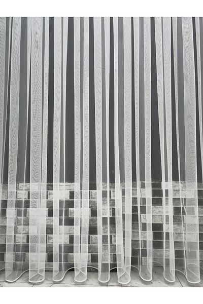 Art Perde Greek Tulle Curtain Tight Pleat (1/3) Suitable for All Rooms Skirt Leaded Tulle Curtain