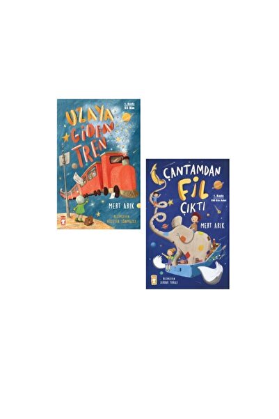 Timaş Çocuk Mert Arık 2 Kitap Set / Uzaya Giden Tren + Çantamdan Fil Çıktı