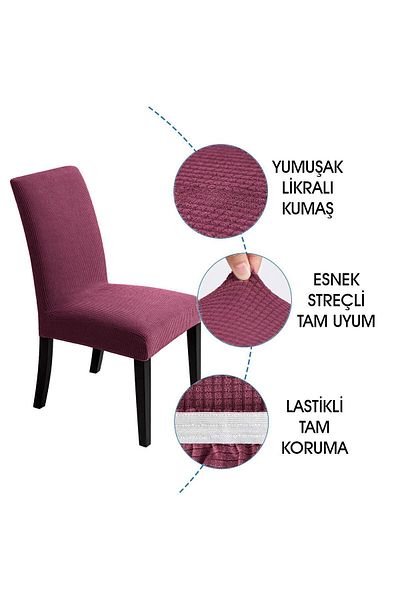 Faiend Flexible and Washable Lycra Dried Rose Chair Cover