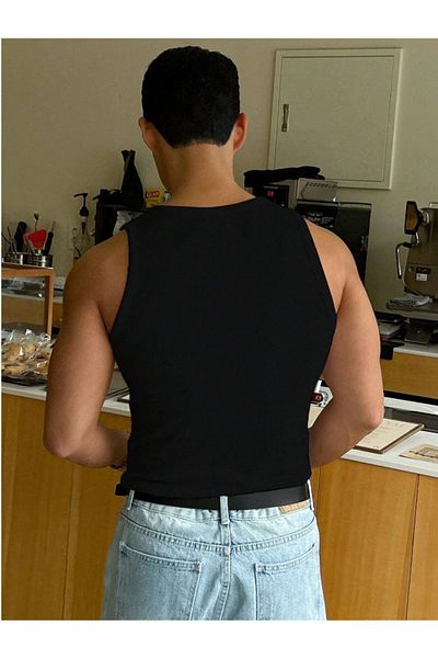 COOL TARZ Men's Ribbed Sleeveless T-Shirt Tank Top