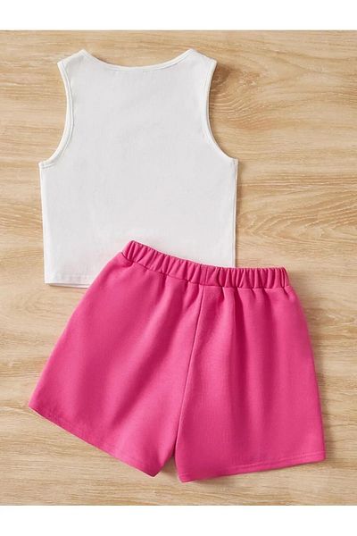 Machetta Brooklyn Printed Children's Crop T-shirt and Shorts Set