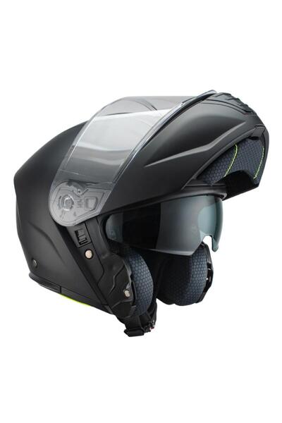 Sway Xbyc 917 Full Face Çene Açılır Güneş Vizörlü Motosiklet Kaskı 2xl Beden Siyah