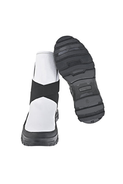 Moosefield White Genuine Leather Women's Boots