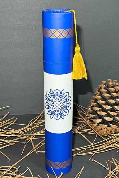 karetaş Diploma Kutusu 10 Adet (Lacivert) 5 X 32 Cm  Mezuniyet Kutusu Silindir Kutu Postüp