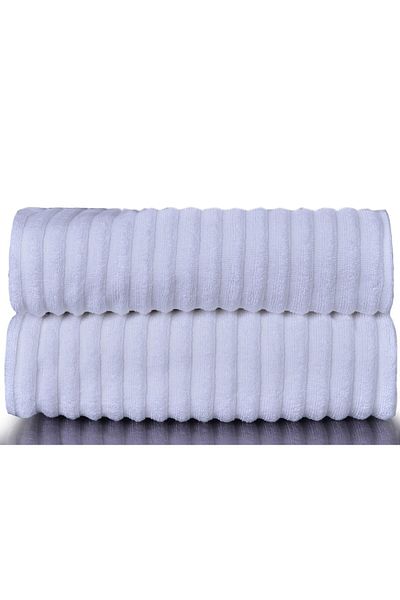 MEŞELİ TEKSTİL 1 Piece Luxury Premium Hotel Spa Beach Towel Ribbed Oversized 90/100X180 cm 1000 Gr 100% Cotton