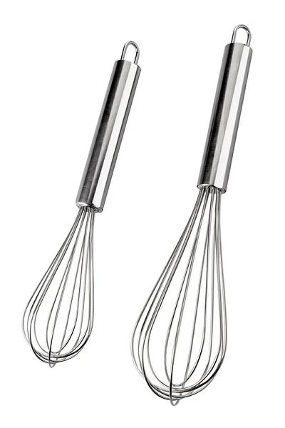 UNDERGROUND TRADE Set of 4 Steel Beater-Flour Sieve-Colander Set
