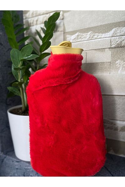 BAZNADESİGN Red Plush Hot Water Bag