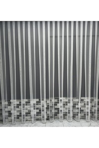 Art Perde Grek Tulle Curtain Sparse Pleat (1/2) Suitable for All Rooms Skirt Leaded Tulle Curtain