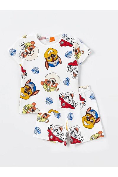 LC Waikiki LCW Baby - Baby Boy Pajamas Set with Shorts, Crew Neck, Short Sleeve, Paw Patrol Print