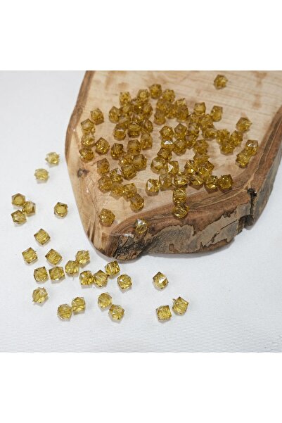 Prestij Boncuk Cub de mărgele acrilice de culoare aurie de 10 mm - pungă de 5...