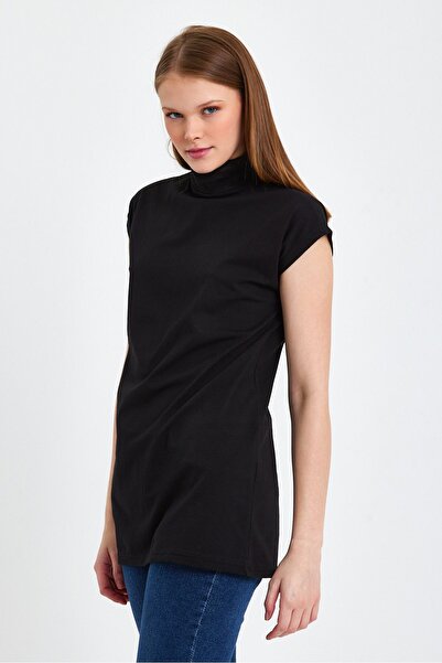 Avones Women's Stand Collar Sleeveless Knitted 100% Cotton Tunic