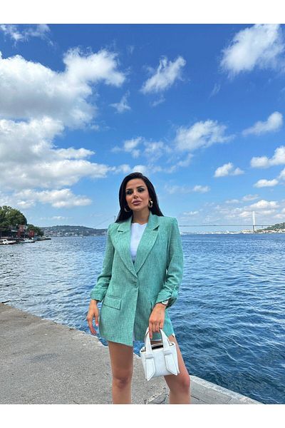 ZF BUTİK Gefaltete Leinenjacke - Relaxed Fit