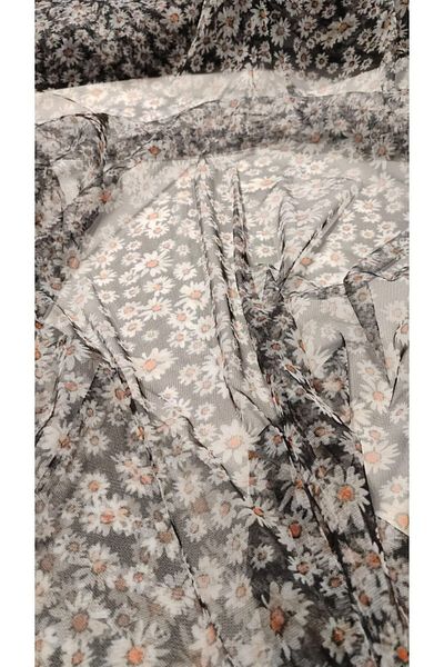 River Fabrics Daisy Patterned Tulle