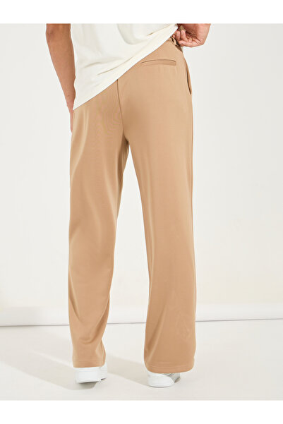 Styli Premium Scuba Relaxed Knit Pants with Pleat Detail