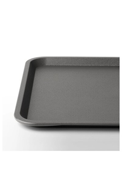 IKEA 2 Adet Plastik Tepsi 37x29 Cm İkea 2 Li Set Sunum Tepsisi Gri Renk