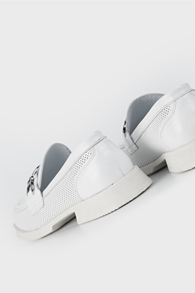 TUNAELLİ Жіночі білі лофери з натуральної шкіри