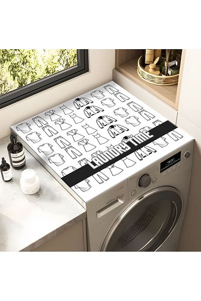 Getcarpet Κάλυμμα στεγνωτηρίου πλυντηρίου ρούχων Προστατευτικό μαξιλαράκι Υγρό ματ Αντιολισθητικό Πλένεται