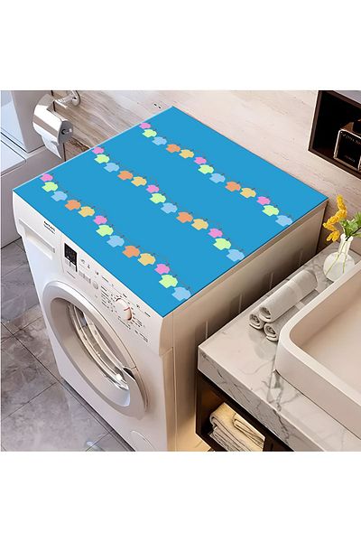 Getcarpet Капак за перална машина, сушилня, защитна подложка, устойчива на течности подложка, неплъзгаща се, пере се