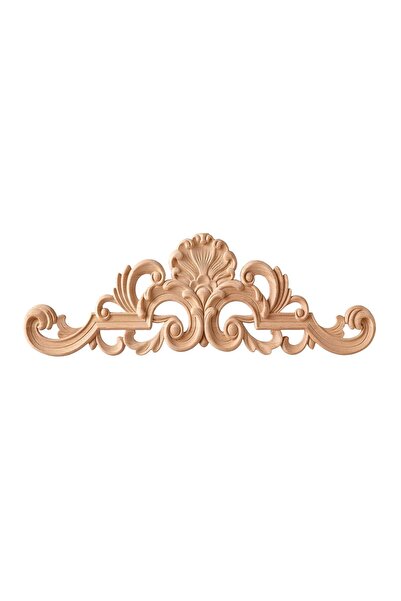 ALTIN İŞ Taç Motif Aplik Oymalı Ahşap Boyanabilir Dekoratif Aksesuar 30x7,5x0...