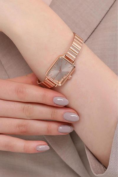 OQQO Asteria Full Rose Cord Women's Wristwatch