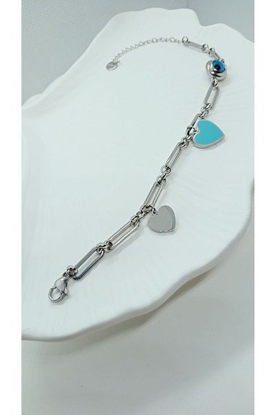 Elasya Jewels Charmed Paperclip Steel Bracelet