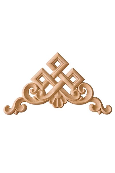 ALTIN İŞ Köşe Aplik Dekoratif Aksesuar Boyanabilir Işlemeli Ahşap 20x20x1 Cm ...