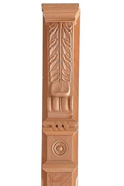 ALTIN İŞ Ahşap Oymalı Sütun Roma Sütun Boyanabilir Dekoratif Aksesuar 210x8 C...