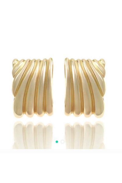 Myra Premium Hailey Wavy Nail Steel Earrings-wavy Earrings-hailey Earrings