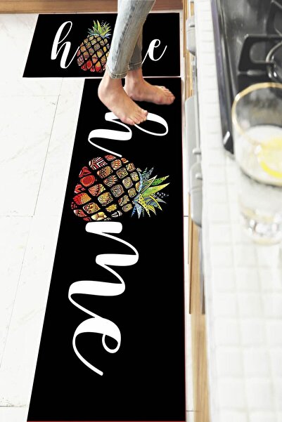 Halı Ikili Dekoratif Mutfak Tezgah Önü Paspas