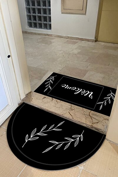 Getcarpet İkili Kapı Paspası İç Mekan ve Dış Mekan Kapı Matı