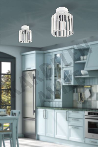 Kraliçe White Crystal Stone Plafonier - Luxury Chandelier