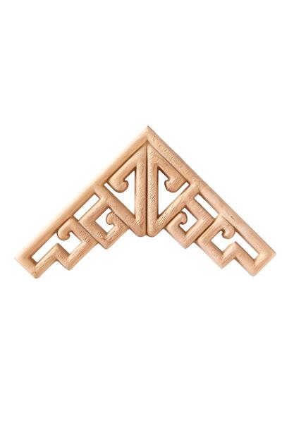 ALTIN İŞ Köşe Aplik Dekoratif Aksesuar Boyanabilir Işlemeli Ahşap 12x12x0,8 C...