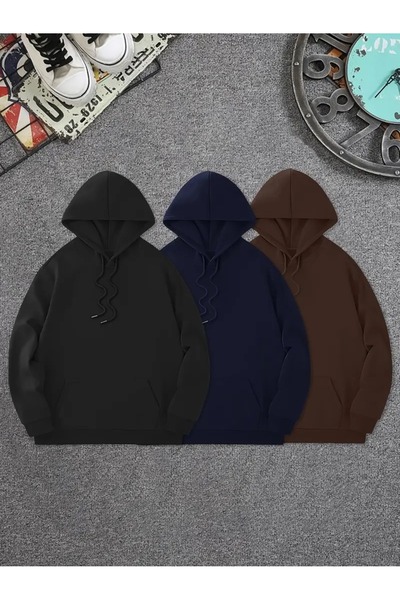 DAXİS Sportwear Company Φούτερ με κουκούλα 3 συσκευασιών Unisex