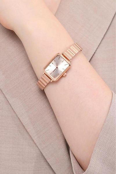 OQQO Asteria Full Rose Cord Women's Wristwatch