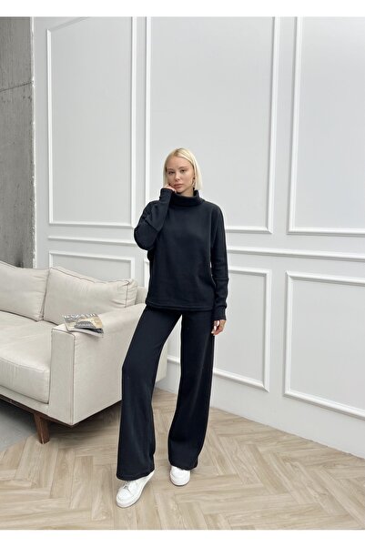 AFROGİYİM Oversize Women's Set - Turtleneck