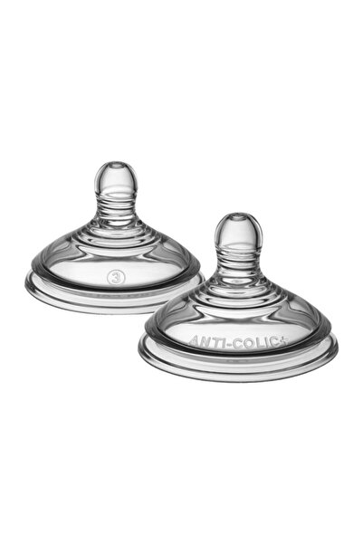 tommee tippee حلمة زجاجة متقدمة بطول 6 أمتار - عبوة من قطعتين سريعتين مضادة للمغص