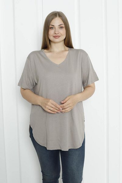 Trendbade Butik Large Size Women's V-Neck T-shirt
