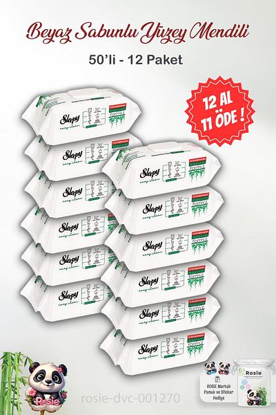 Sleepy 50 pcs and ROSIE - Sleepy Easy Clean Surface Cleaning Towels, BUY 12 GET 11