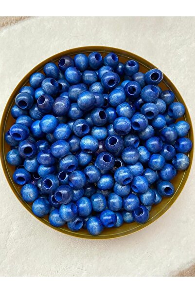 312 KONSEPT خرز خشبي أزرق مقاس 14 ملم