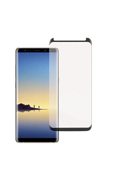Smart Tech Samsung Galaxy Note 8 Tam Kaplayan Kavisli Cam ekran Koruyucu Siyah