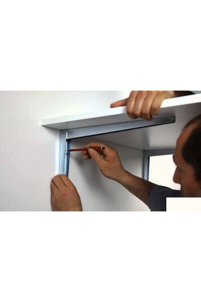 Genel Markalar Katlanabilir L Masa Konsolu 40 Cm Metal / 2'li Paket - Raf Altı - Tek Ebat