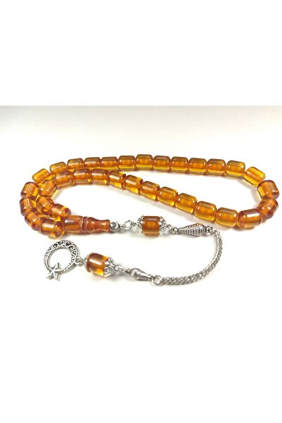 İskeçe Tesbih Pereche de șlefuit și lustruit cu ciucuri placat cu argint Ateş...