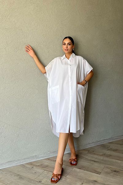 Seda Yalçın Atelier Oversize White Collar Detailed Shirt