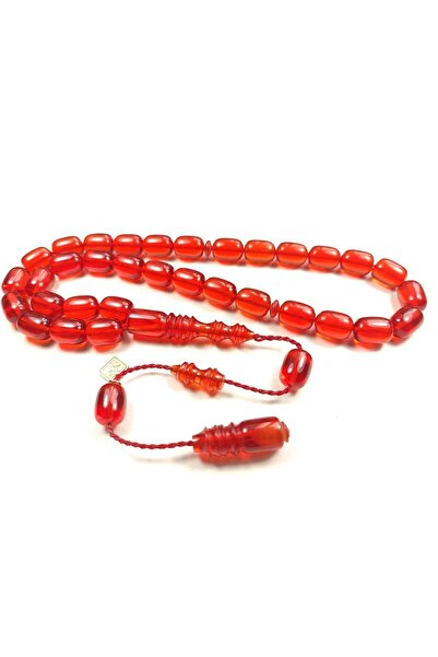 İskeçe Tesbih Майстор Халил Хилми - Подписан османски огнен кехлибар, модел 5035